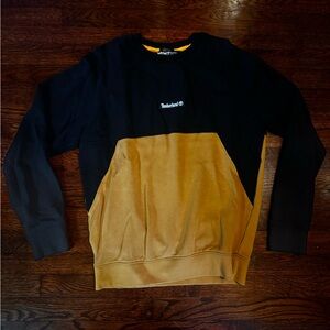 Timberland Men's Black and Brown Crewneck Sweater